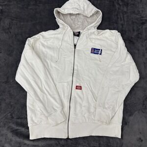 Dickies Hoodie Mens XL White Full Zip Sherwin-Williams Logo Hooded Workwear